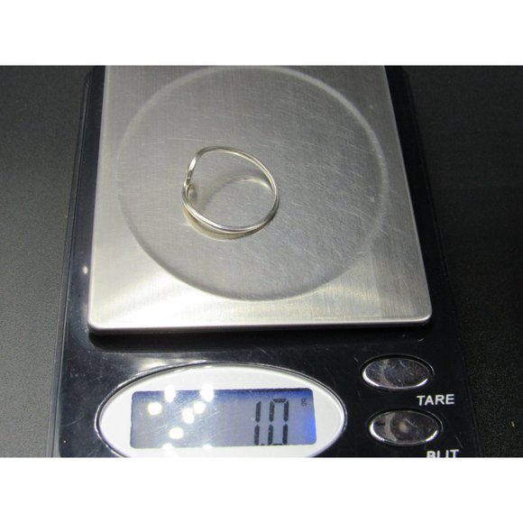 Size 7.75 Sterling Silver Beach Band Ring Vintage Statement Engagement Wedding - Picture 6 of 6